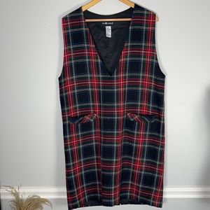 Vintage SAG Harbor Tartan Plaid Wool Blend Dress 16